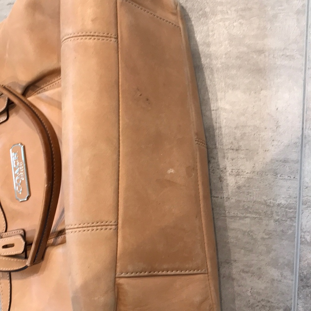 Coach Authentic Neutral Leather Midsize Satchel - image 8